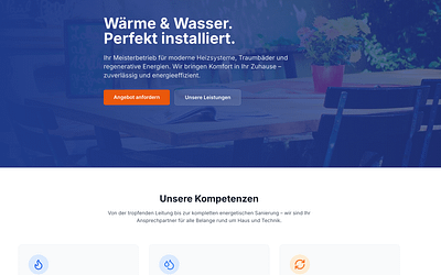 Webdesign für Sanitär- und Heizungsunternehmen